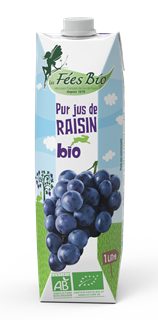 Les Fées Bio Jus de raisins rouges bio 1l - 8002